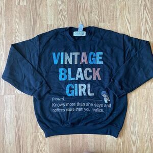 Vintage Black Girl Crewneck Sweatshirt Medium